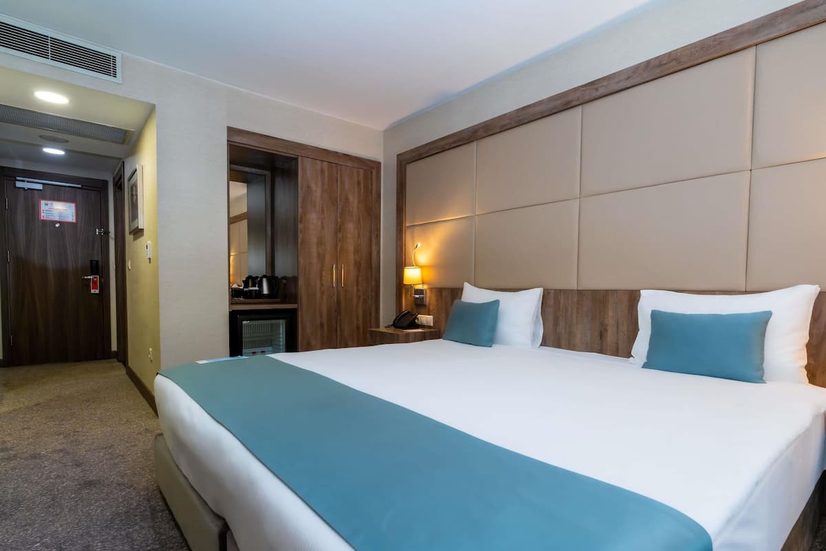 Habitación estándar, 1 cama matrimonial | Ropa de cama de alta calidad y minibar