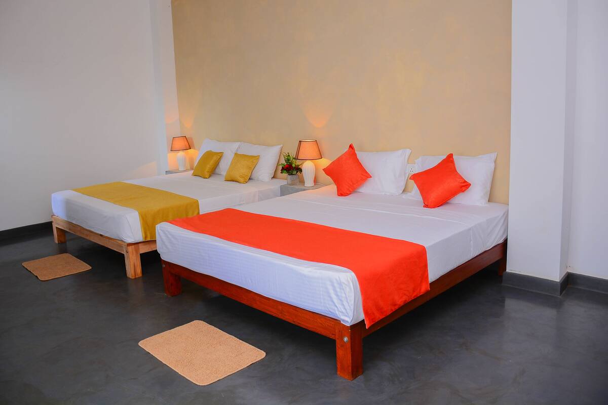 Family Quadruple Room, 2 Bedrooms, Smoking | Premium bedding, in-room safe, soundproofing, bed sheets