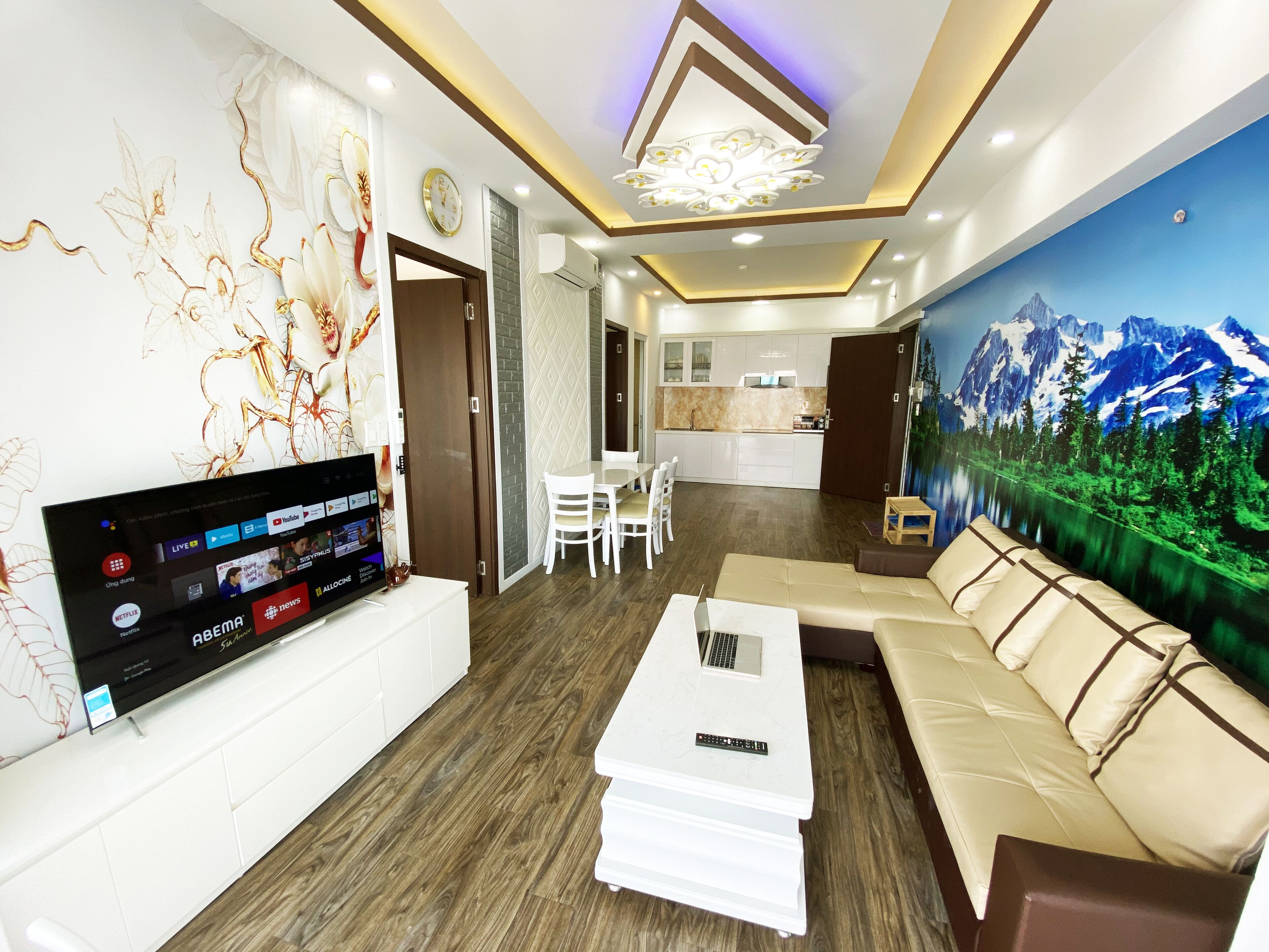 luxury apartment | living area | 42-inch flat-screen tv with digital channels, tv