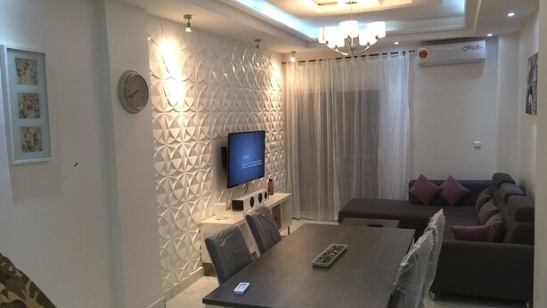 Deluxe Apartment, 2 Bedrooms | Living area - Residence Pa omar (Dakar)