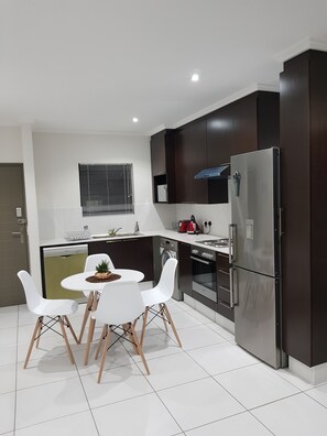 Luxury Apartment, 2 Bedrooms, Non Smoking | Private kitchen | Fridge, microwave, oven, stovetop