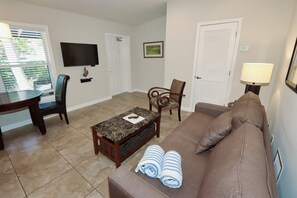 TV, DVD player, stereo