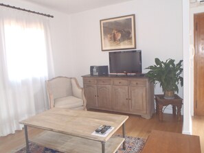 テレビ、DVD プレーヤー、ステレオ