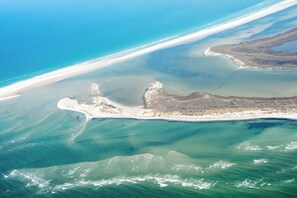 Playa en los alrededores y camastros 