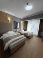 标准双床房, 1 间卧室 | 迷你吧、客房内保险箱、办公桌、遮光窗帘