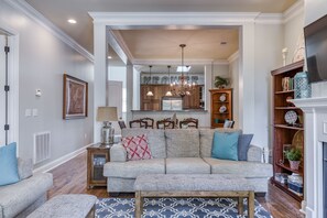 Smart TV, fireplace, table football, ping pong