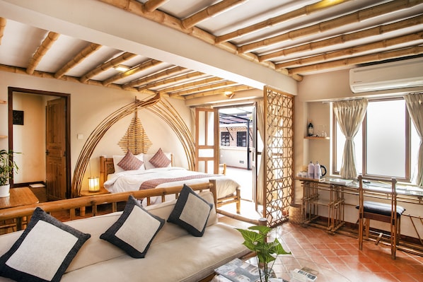 Deluxe Room, 1 Queen Bed, Courtyard View | Desk, laptop workspace, soundproofing, free WiFi - Hotel Timila (Lalitpur)