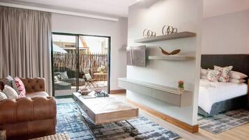 舒適公寓, 1 張特大雙人床, 非吸煙房 | 客廳 | 32 吋平面電視連有線電視頻道、等離子電視、Netflix