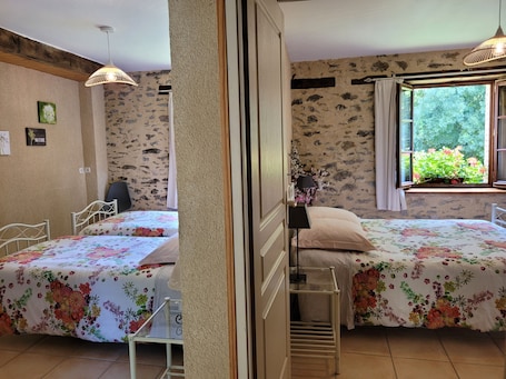 Family Suite, Private Bathroom, Garden View (Au Fil De L'hyrome) | Premium bedding, individually decorated, individually furnished