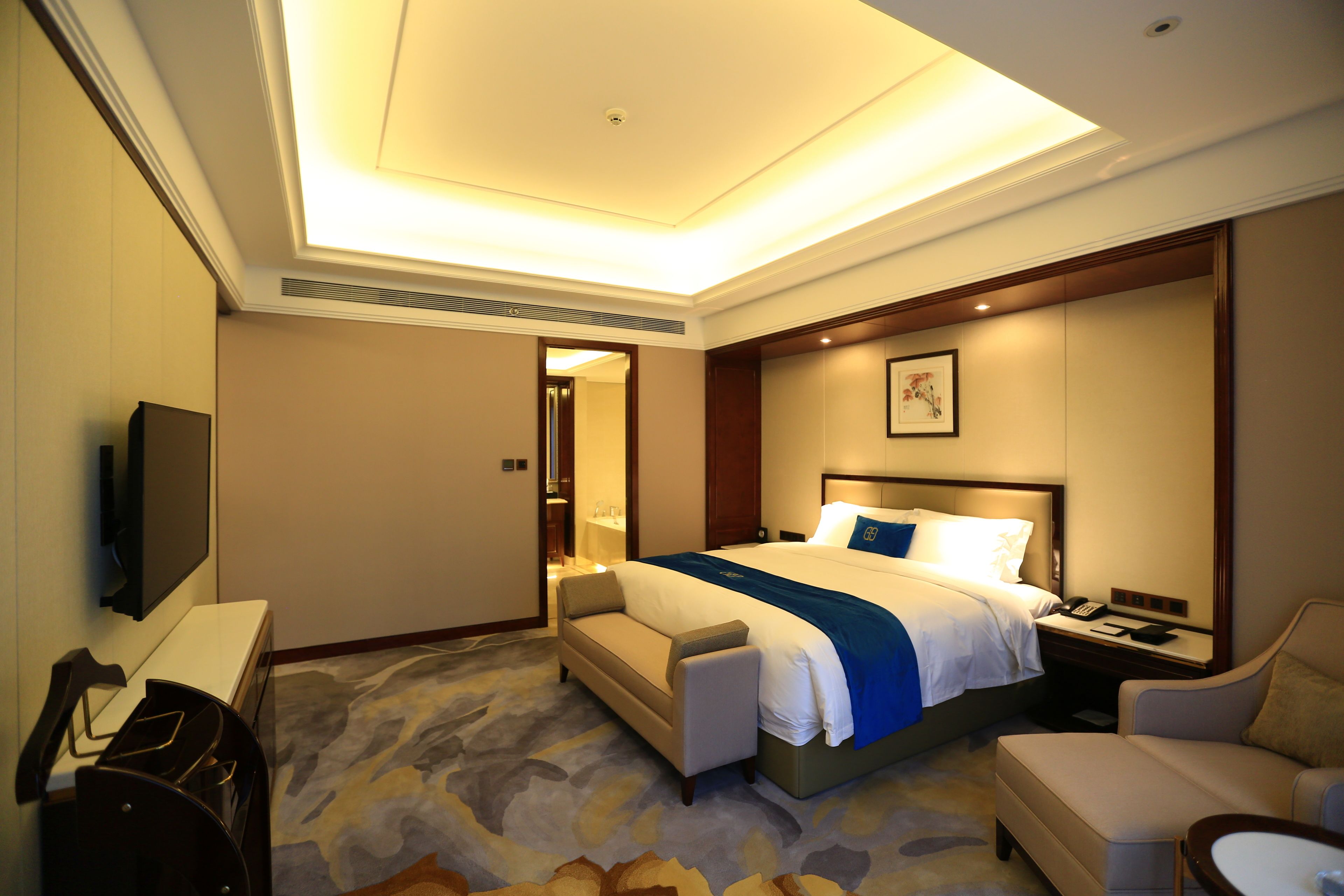 In-room safe, desk, laptop workspace, iron/ironing board