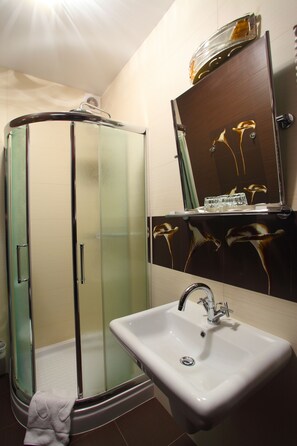 ビジネス スイート プールアクセス | バスルーム | シャワー、バスアメニティ (無料)、ヘアドライヤー、タオル