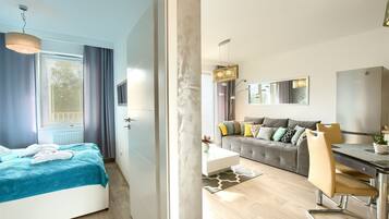 Deluxe-Apartment | 1 Schlafzimmer, hochwertige Bettwaren, individuell dekoriert