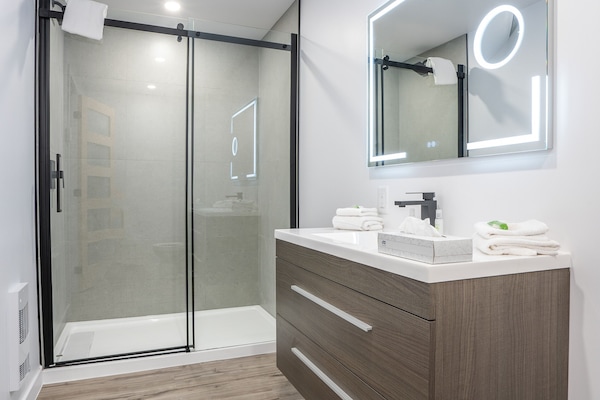 Prestige King | Bathroom | Free toiletries, hair dryer, towels, soap
