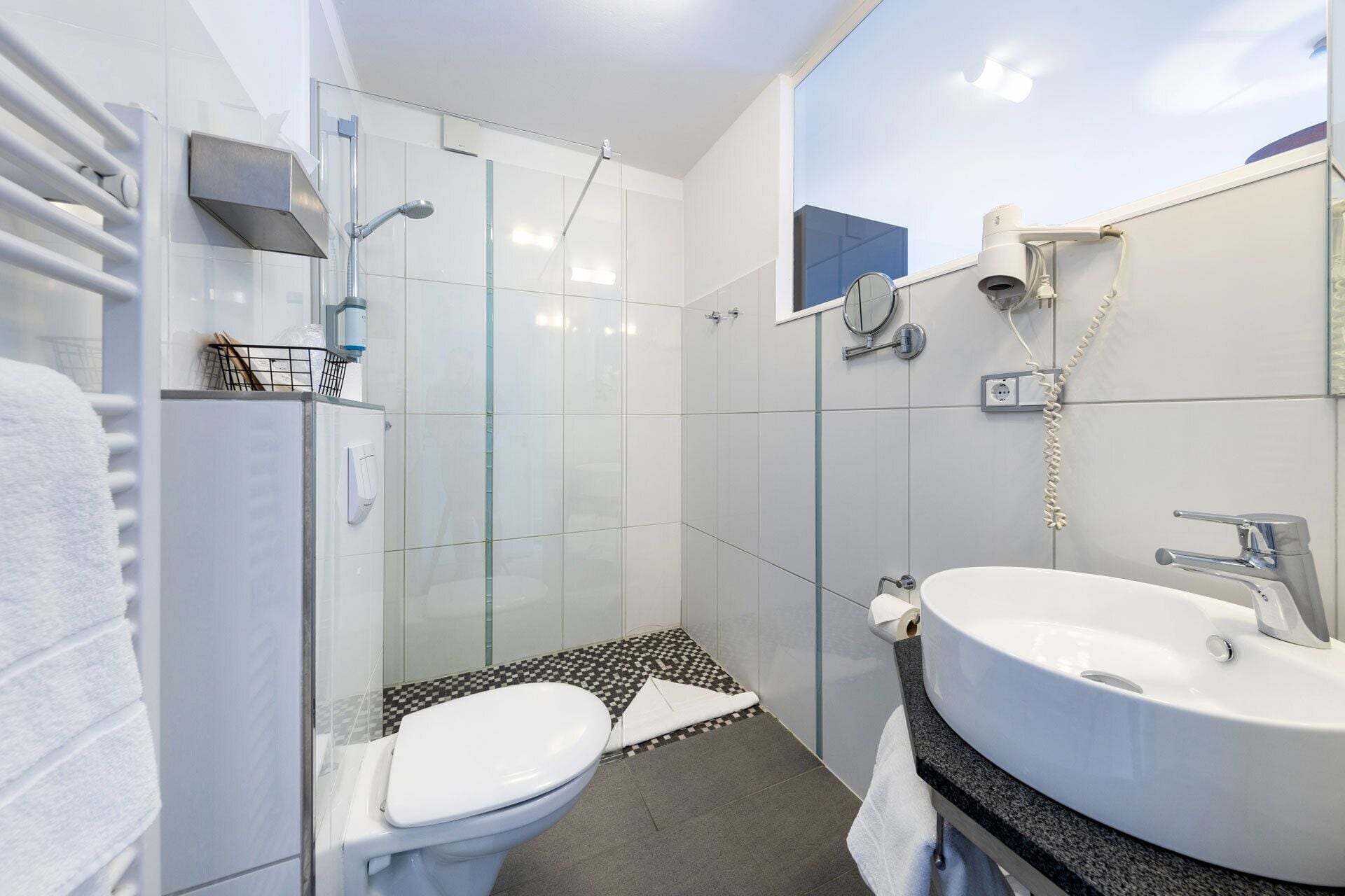 desk, blackout curtains, soundproofing, iron/ironing board