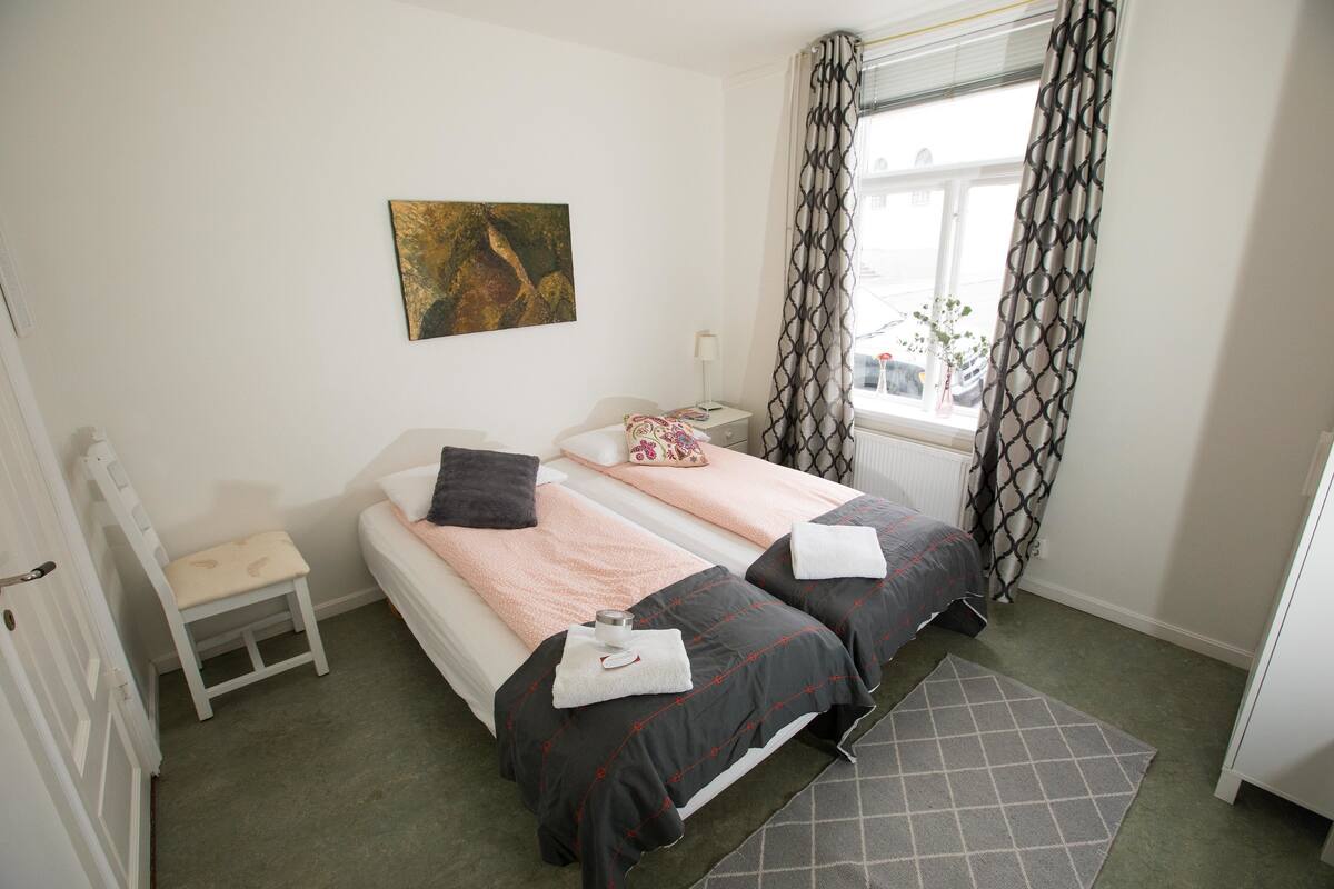 Blackout curtains, free WiFi, individually decorated, bed sheets