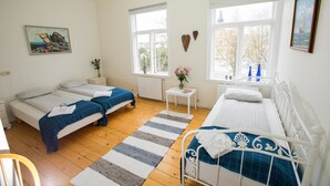 Triple Room, Shared Bathroom (Self Check-in) | Blackout drapes, WiFi (free), individually decorated, bed sheets - Central Guesthouse Reykjavik (Reykjavik)