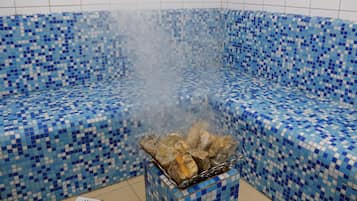 Sauna, bain de vapeur, service de massage