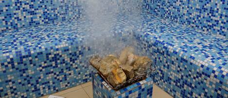 Sauna, baño de vapor y masajes