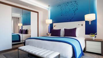 Premium bedding, minibar, in-room safe, desk