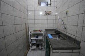 Fridge, microwave, coffee/tea maker