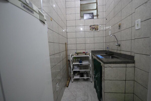 Fridge, microwave, coffee/tea maker