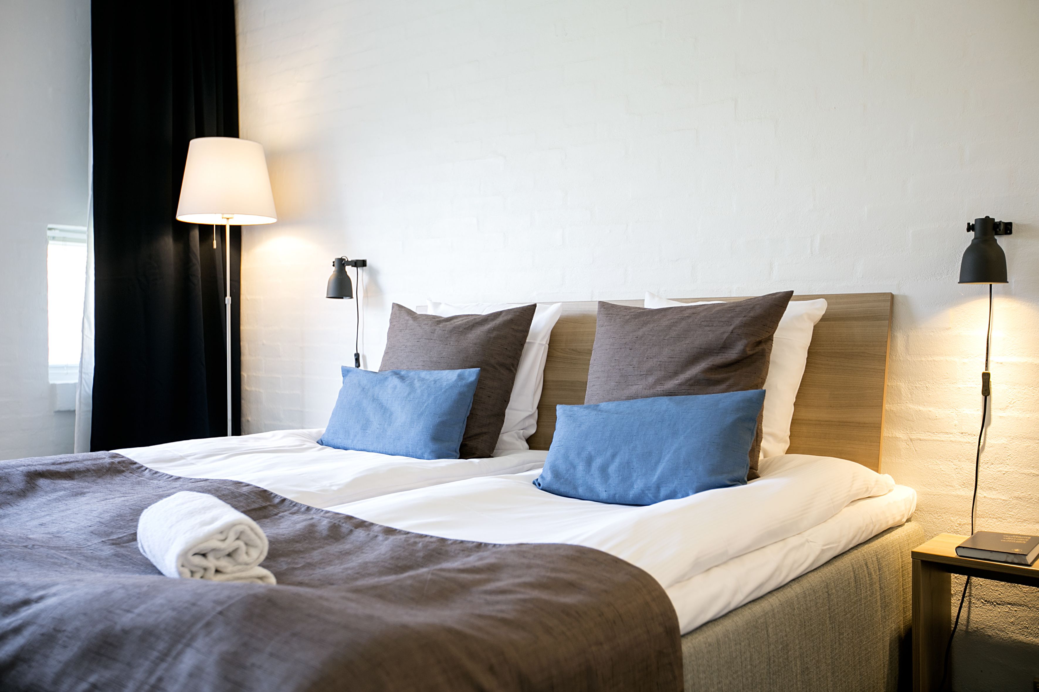 Hypo-allergenic bedding, desk, blackout curtains, iron/ironing board