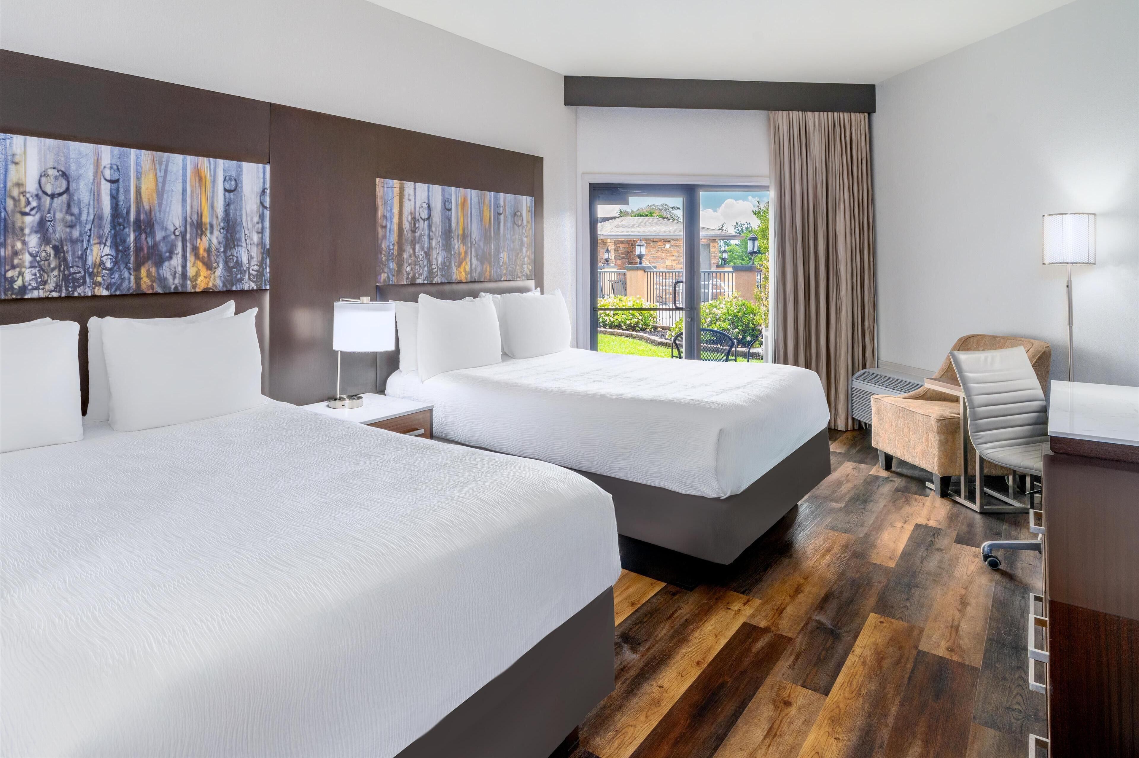 standard room, 2 queen beds, balcony | pillow-top beds, in-room safe, individually decorated, desk