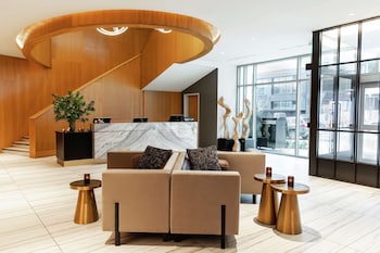 Hotel entrance and lobby at The Charter Hotel Seattle, Curio Collection by Hilton