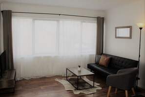 Deluxe Apartment  | Living area | Flat-screen TV, Netflix, pay films - Holiday Rotorua (Rotorua)