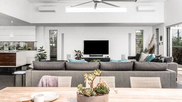 TV connectée, Netflix, lecteur de DVD, livres