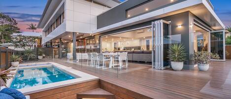 Outdoor pool, a heated pool