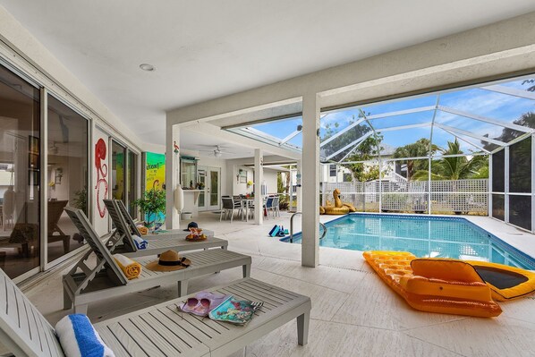 A heated pool