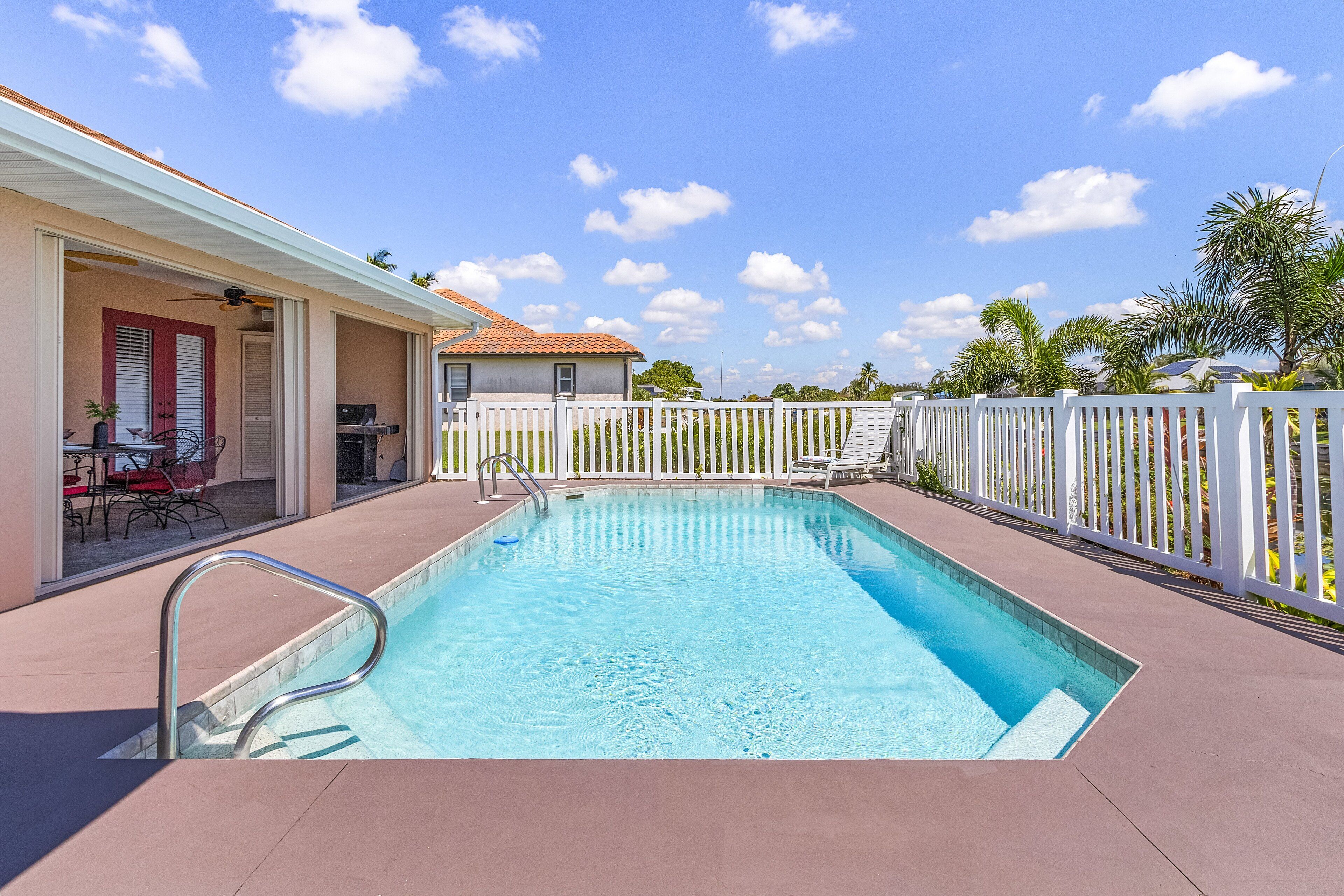 A heated pool