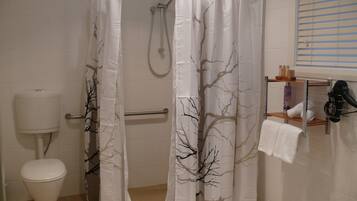 Shower, hair dryer