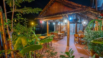 Outdoor wedding area