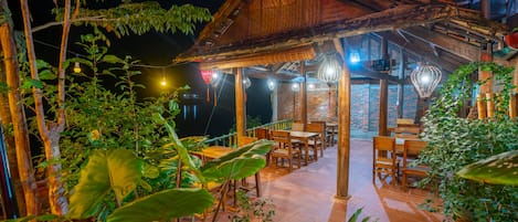Outdoor wedding area