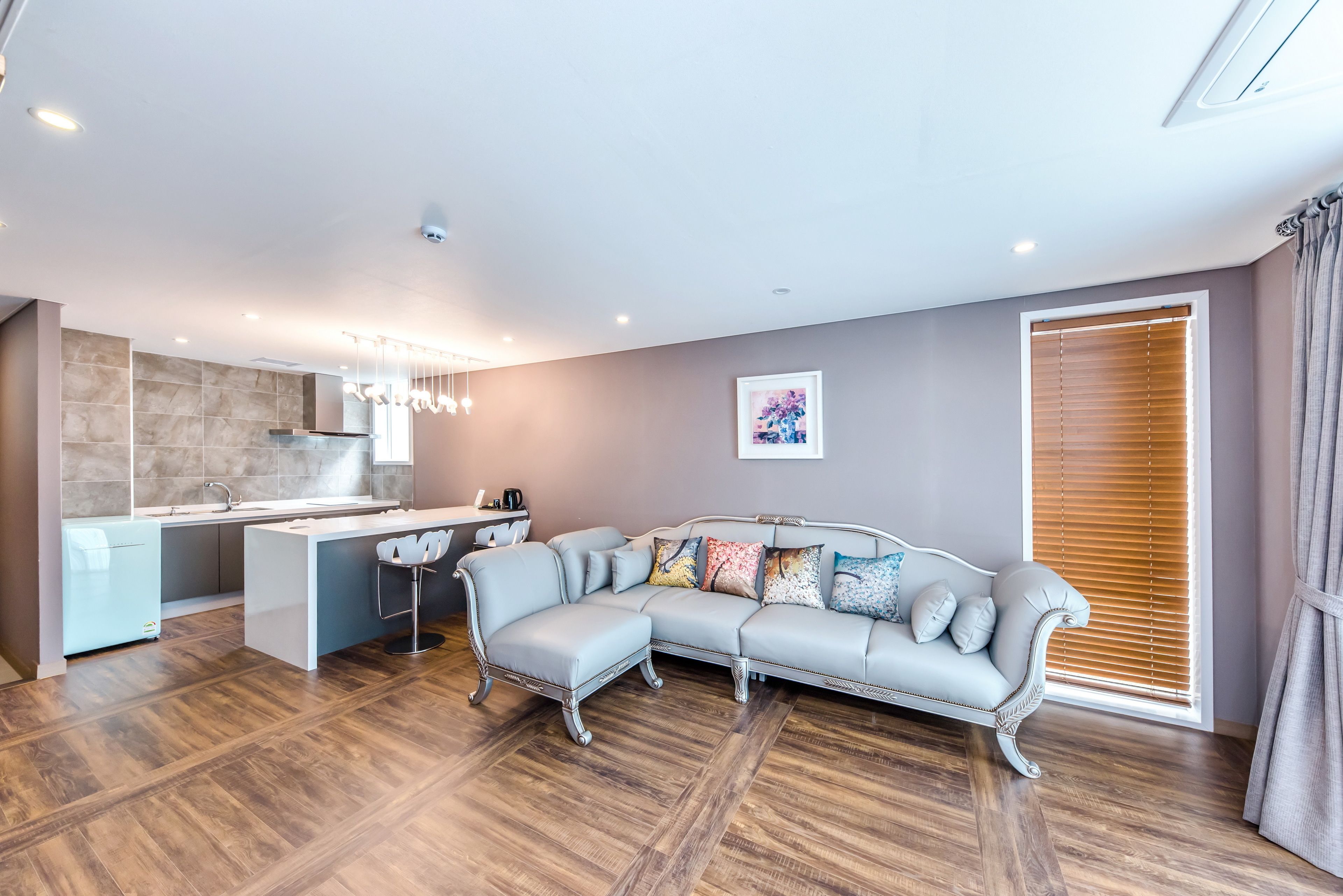 premium room, 2 queen beds | living area | 55-inch flat-screen tv with cable channels, tv