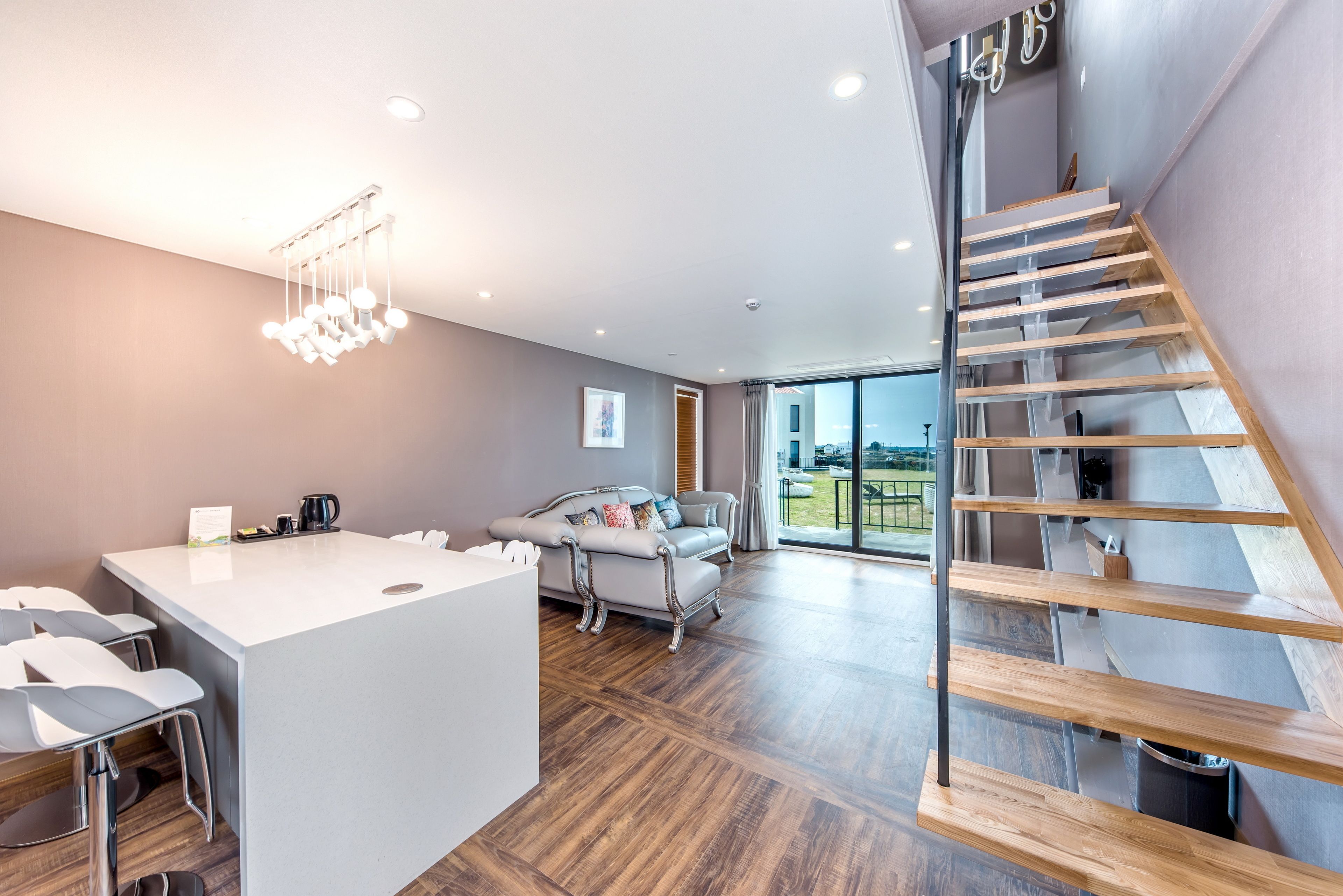 premium room, 2 queen beds | living area | 55-inch flat-screen tv with cable channels, tv