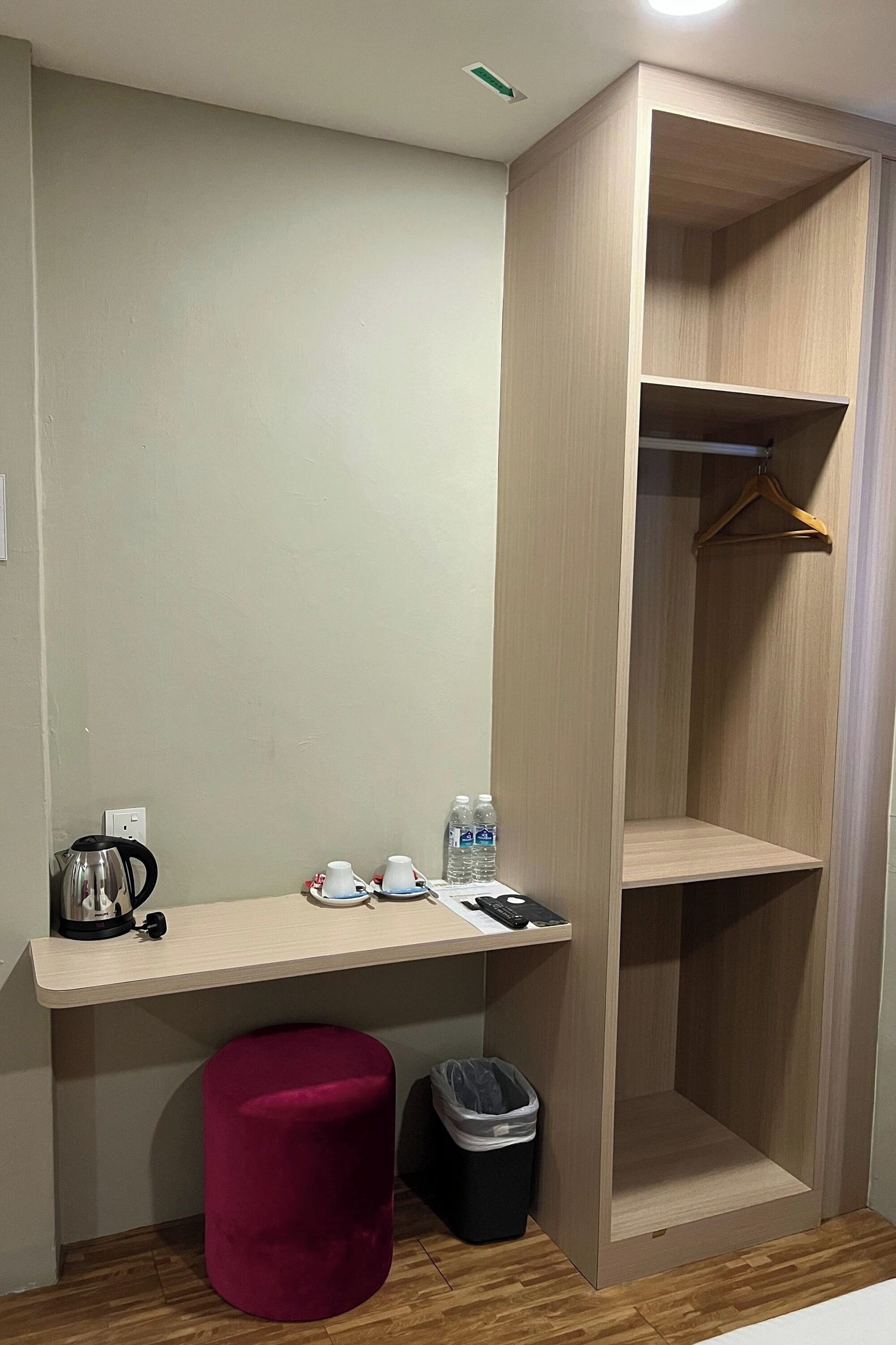 deluxe twin room | desk, laptop workspace, blackout curtains, iron/ironing board