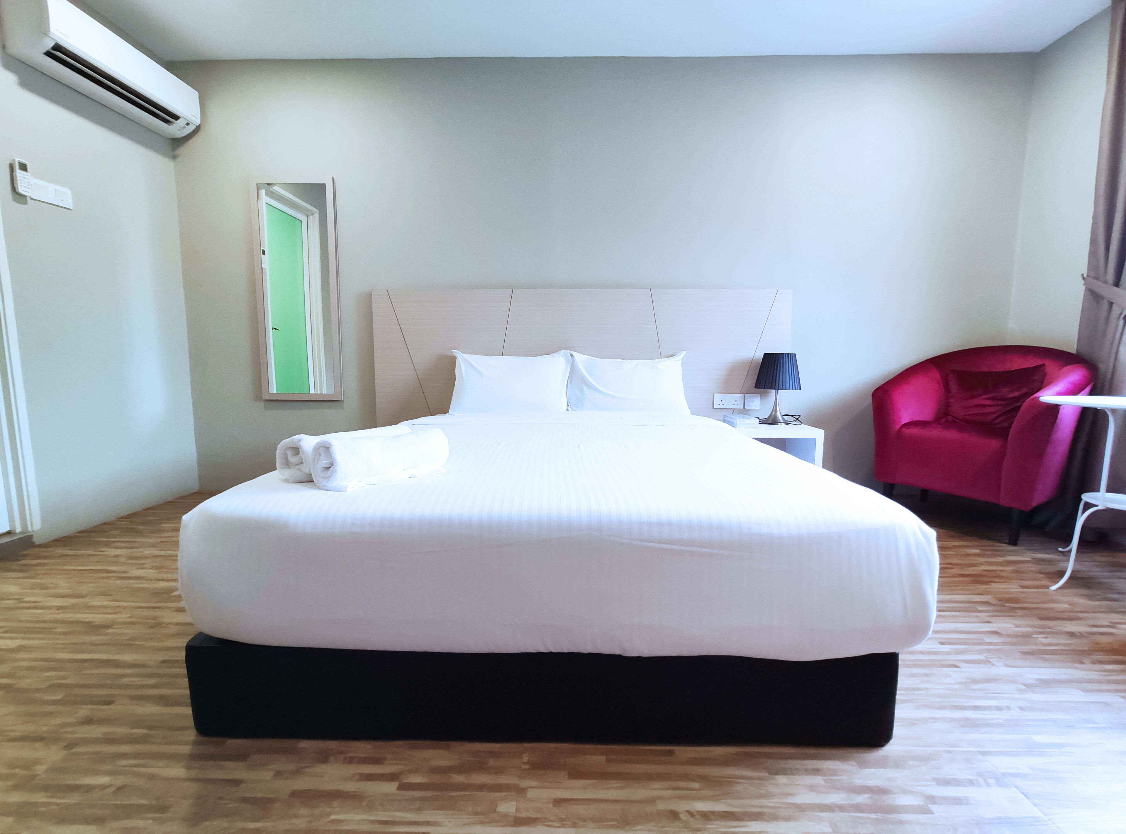 deluxe room | desk, laptop workspace, blackout curtains, iron/ironing board