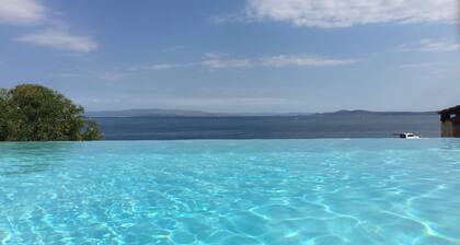 Beautiful villa with amazing swimming-pool, seafront