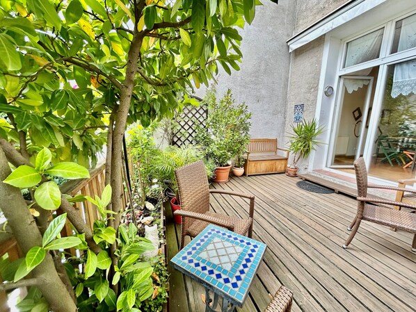 Appartement Exclusif, 2 chambres, non-fumeur, terrasse (Top 8) | Terrasse/Patio