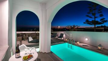 Suíte, piscina particular, vista para o mar | Vista do quarto