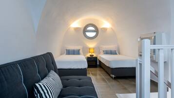 Junior Suite, Hot Tub, Sea View | Living area | Flat-screen TV