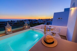 Suite junior, bañera de hidromasaje, vistas al mar | Vistas desde la habitación