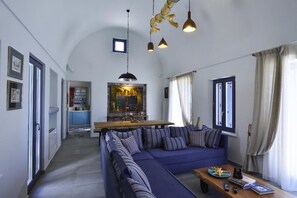 Luxury Villa, 2 Bedrooms, Sea View | Living area