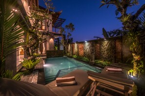 Villa, 1 Schlafzimmer, Poolblick | Ausblick vom Zimmer