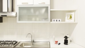 Leilighet, 1 soverom | Eget kjøkken | Espressomaskin, kjøleskap og vannkoker