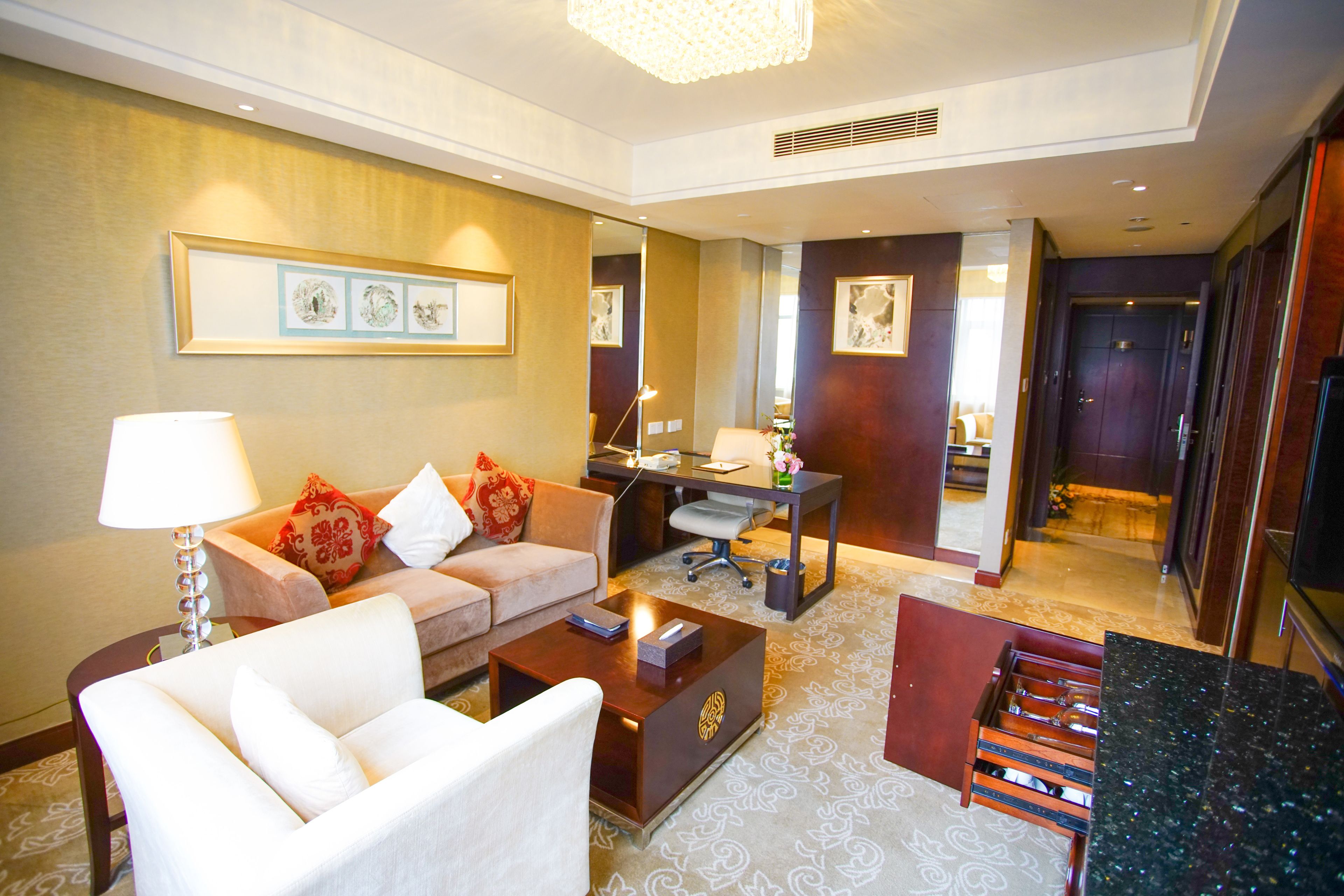 deluxe suite | living room | tv