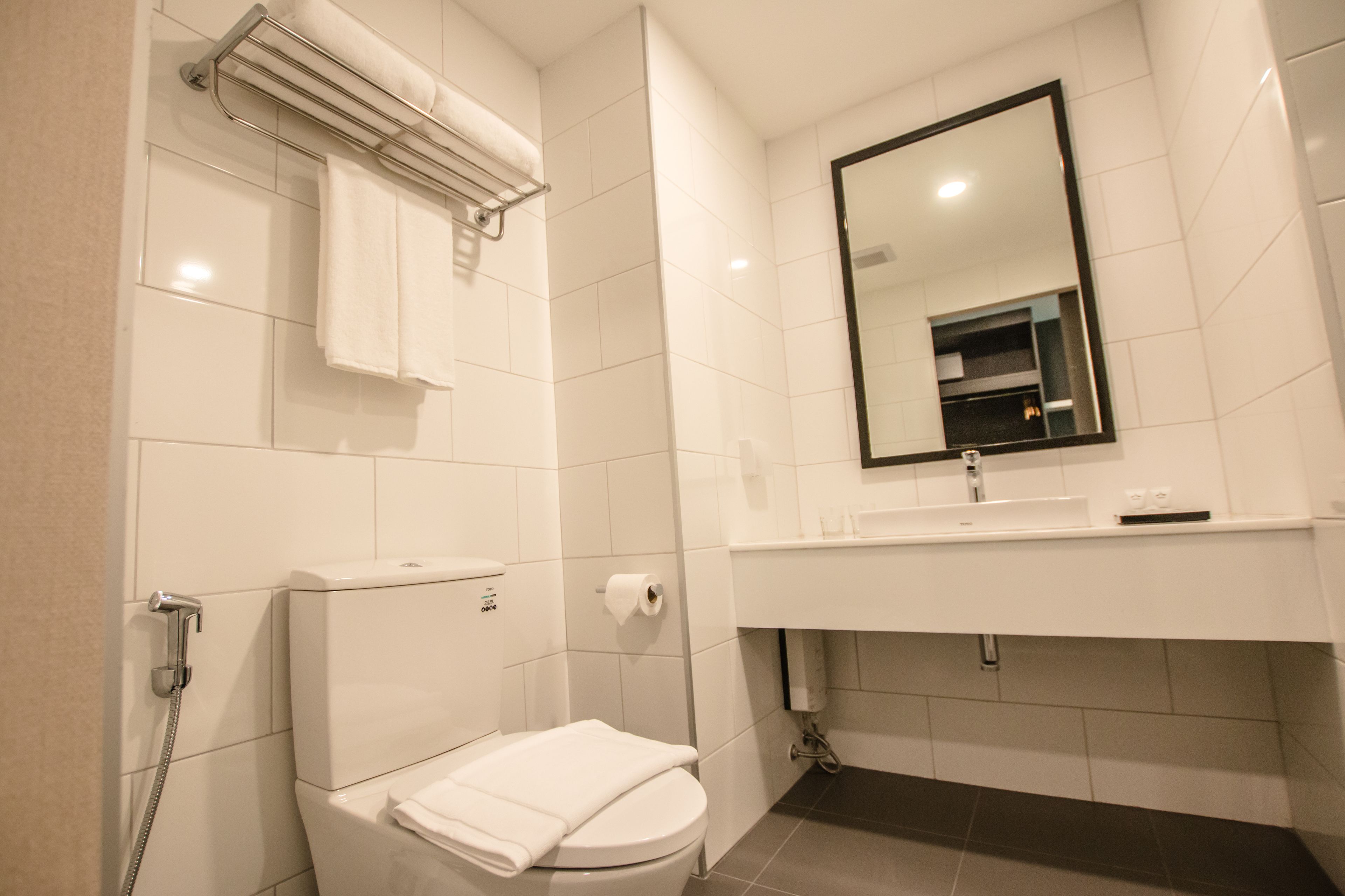 free toiletries, hair dryer, bathrobes, slippers